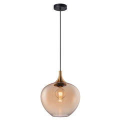 Berkley Small/Large Pendant E27 Amber/Black