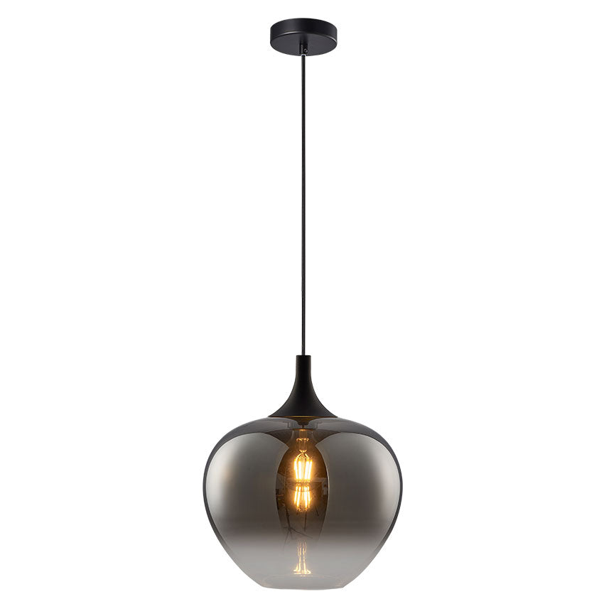 Berkley Small/Large Pendant E27 Amber/Black