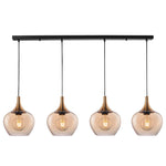 Berkley 4/6Lt Kitchen Light E27 Amber/Black