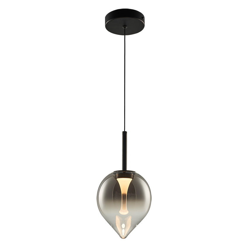 Vetro LED Pendant- Smoke / Amber Finishes