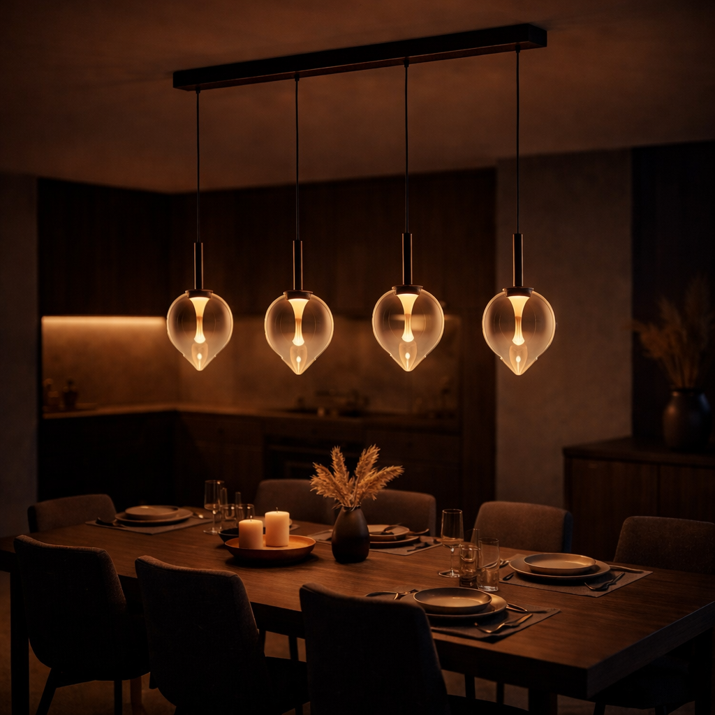 Vetro 4lt LED Kitchen Light- Black/ Amber Finishes