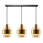 Mela Kitchen Light E27 Matt Brass & Amber/Matt Brass & Smoke