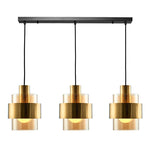 Mela Kitchen Light E27 Matt Brass & Amber/Matt Brass & Smoke