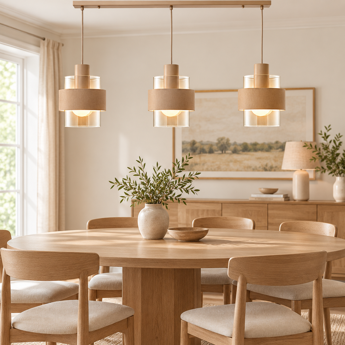 Mela Kitchen Light E27 Beige/ Matt Brass & Amber/Matt Brass & Smoke