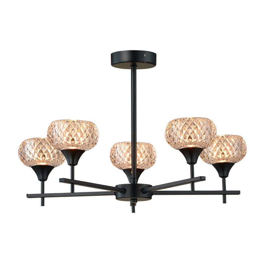 Alpine 5Lt Bathroom Ceiling Light- Black & Gold Finishes