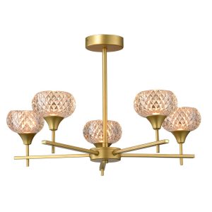 Alpine 5Lt Bathroom Ceiling Light- Black & Gold Finishes