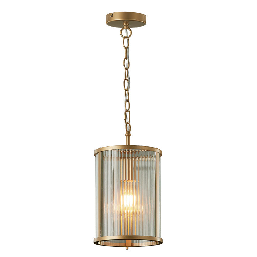 Carter Ribbon Glass Pendant - Antique Brass/ Matt Black/ Painted Gold