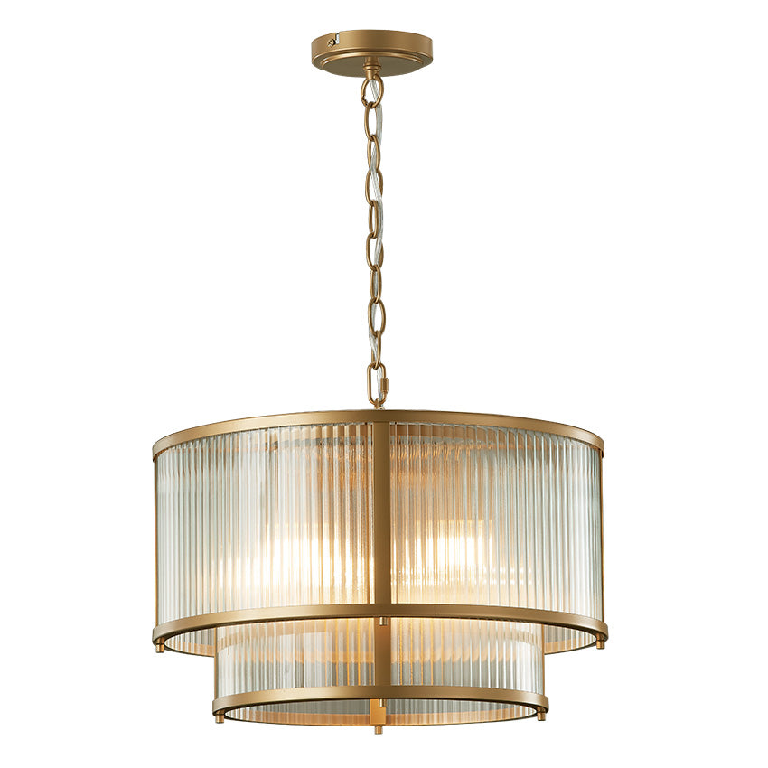 Carter 4Lt Chandelier- Antique Brass/ Black/Gold Finishes