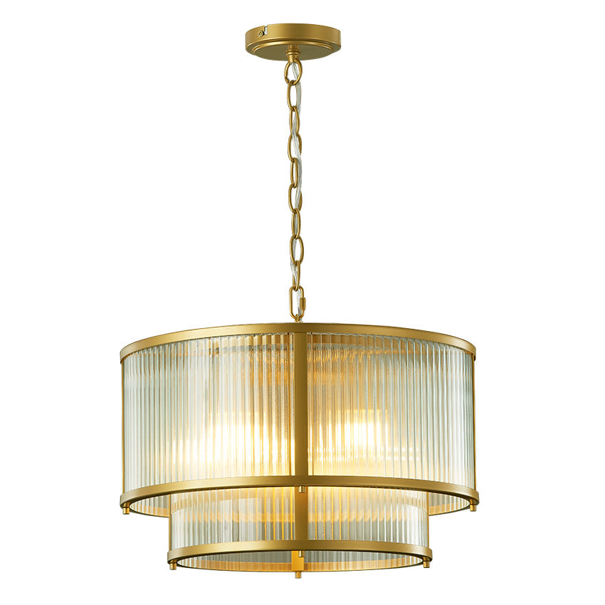Carter 4Lt Chandelier- Antique Brass/ Black/Gold Finishes