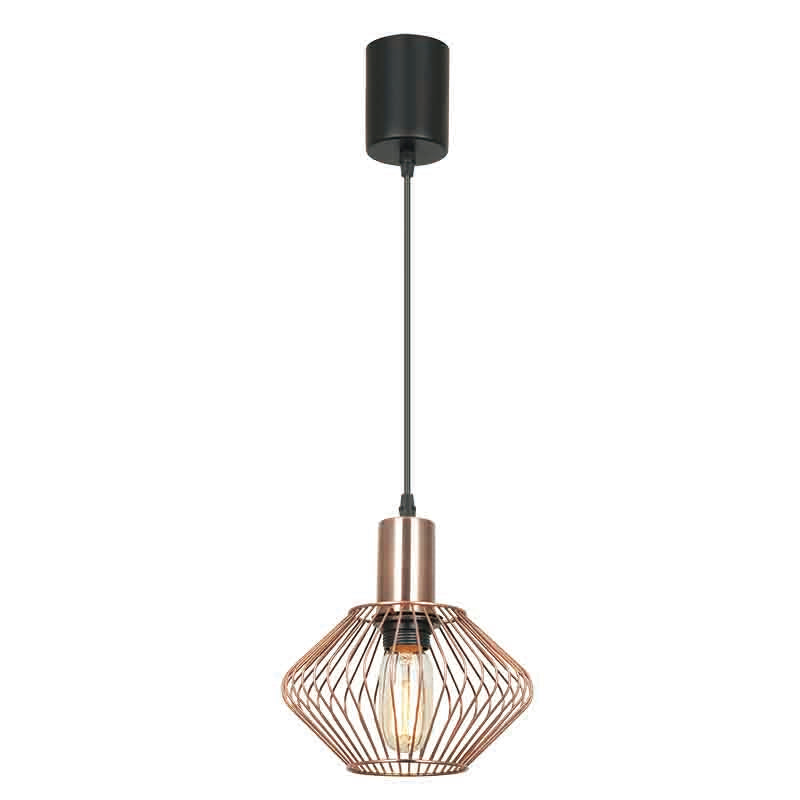 Copper 1Lt Cage Ceiling Light - Promotional Offers