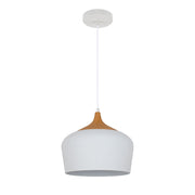 Matera Pendant White W/ Wood Effect