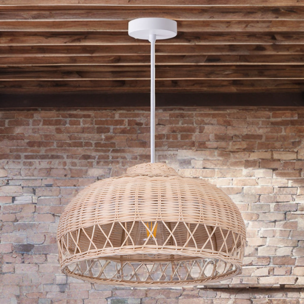 Harvest Rattan Pendant- Black/ Beige Rattan Finishes