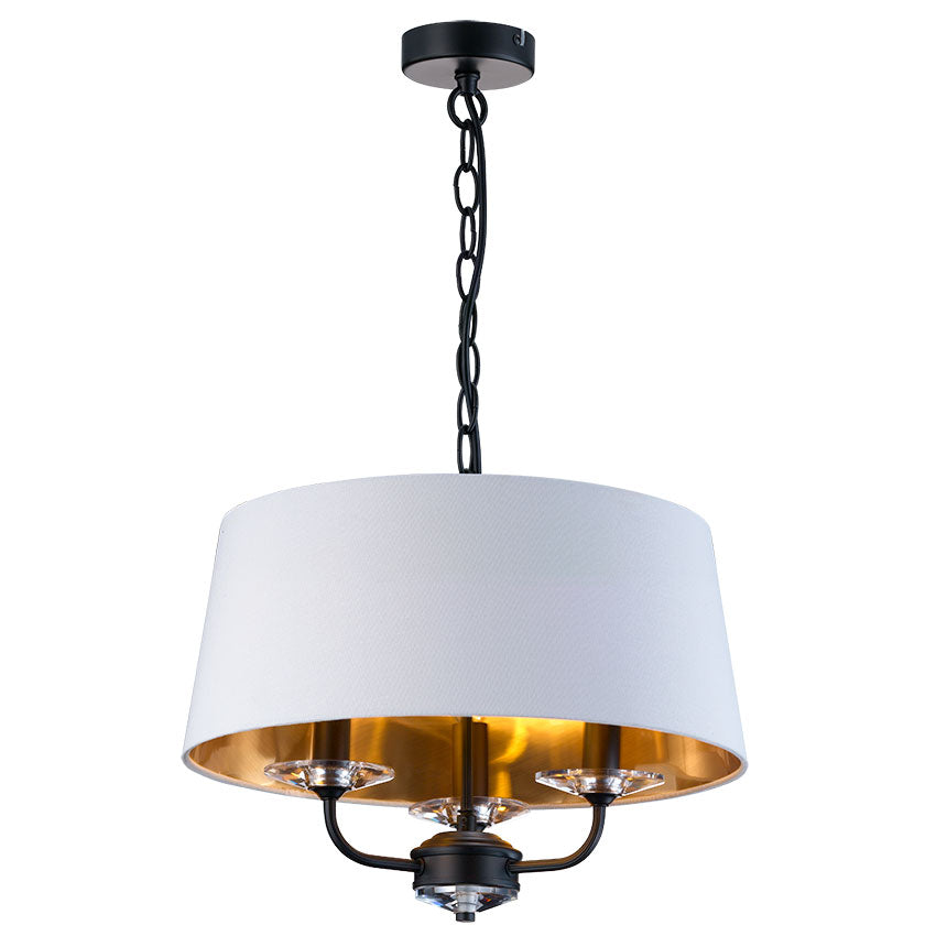 Stylo 3/5Lt Hanging Shade Ceiling Light - Polished Chrome/Antique Brass/Polished Nickel Finish