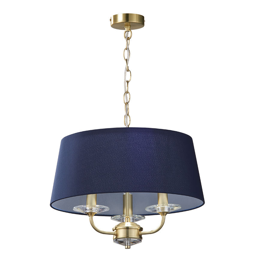 Stylo 3/5Lt Hanging Shade Ceiling Light - Polished Chrome/Antique Brass/Polished Nickel Finish