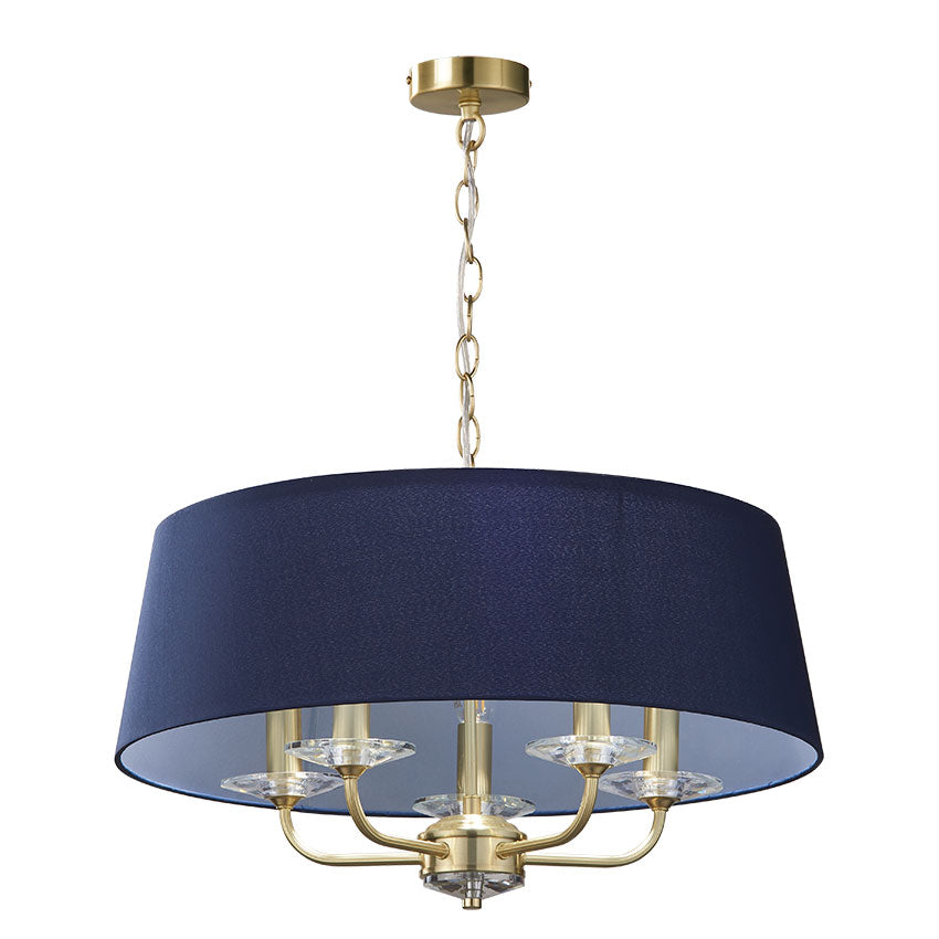 Stylo 3/5Lt Hanging Shade Ceiling Light - Polished Chrome/Antique Brass/Polished Nickel Finish