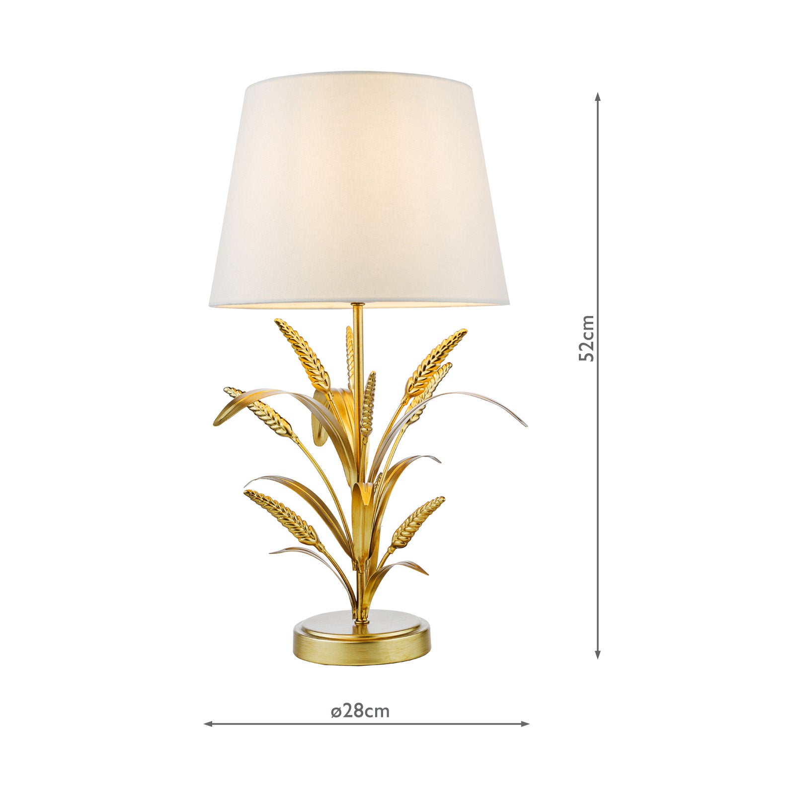 Phaedra Table Lamp Gold With Shade E27