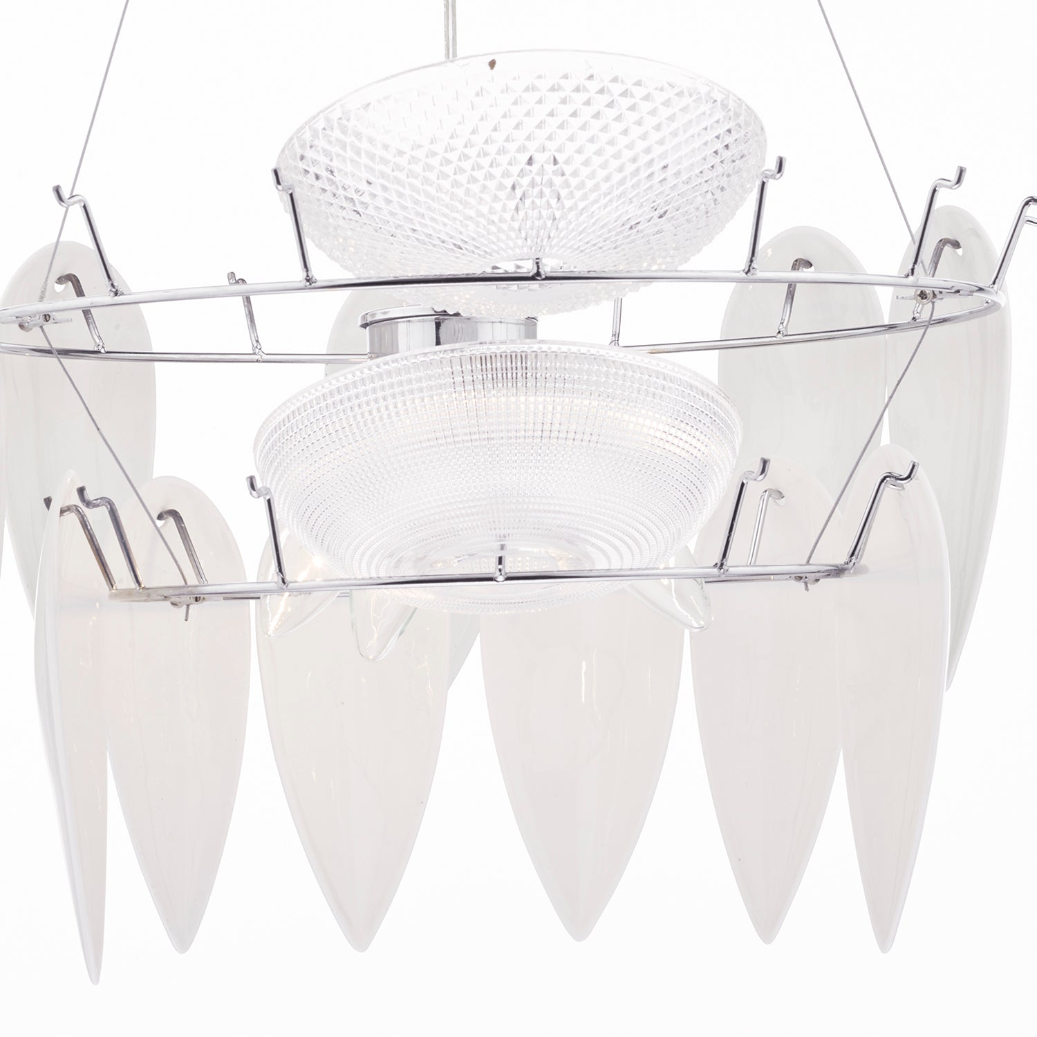 Phillipa 3 Light Centre Ceiling Light White Ceramic & Polished Chrome