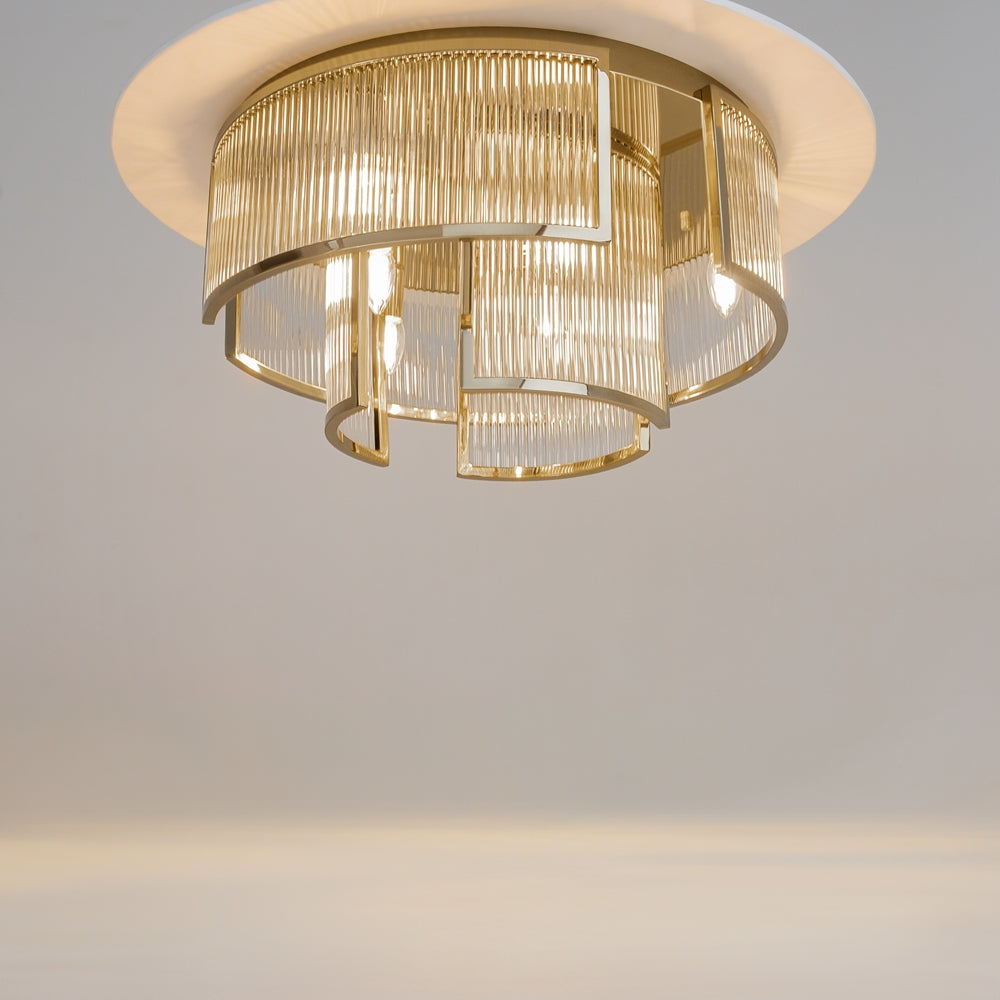 Frame Flush Ceiling Light- Gold