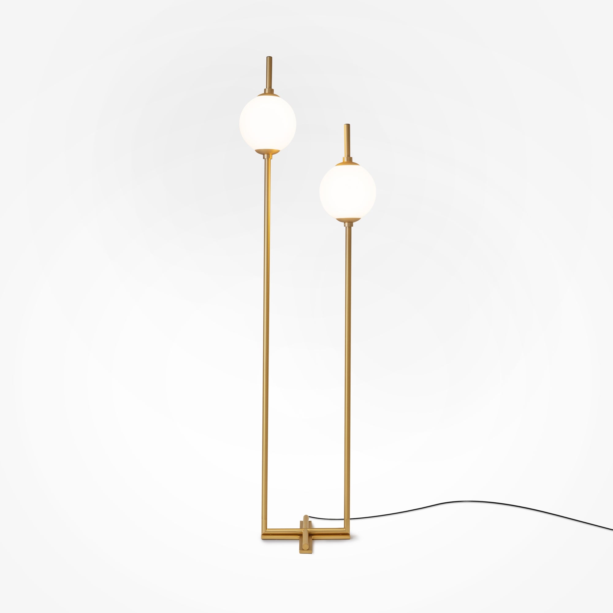 The Sixth Sense Floor lamp Integrated LED - Black & White/Brass & White Finish