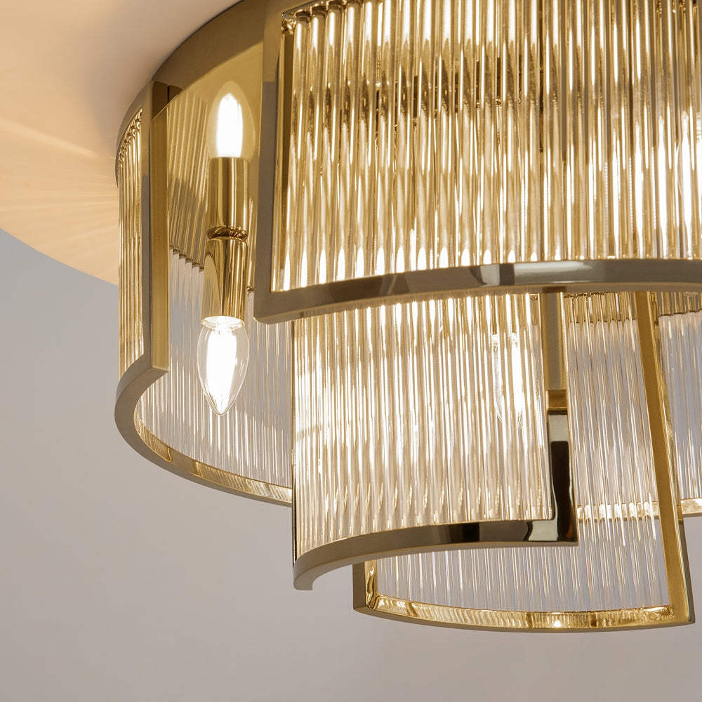 Frame Flush Ceiling Light- Gold