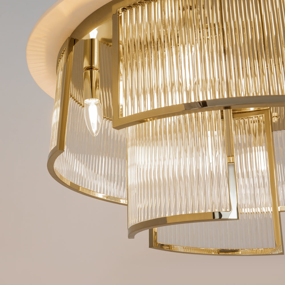 Frame Flush Ceiling Light- Gold