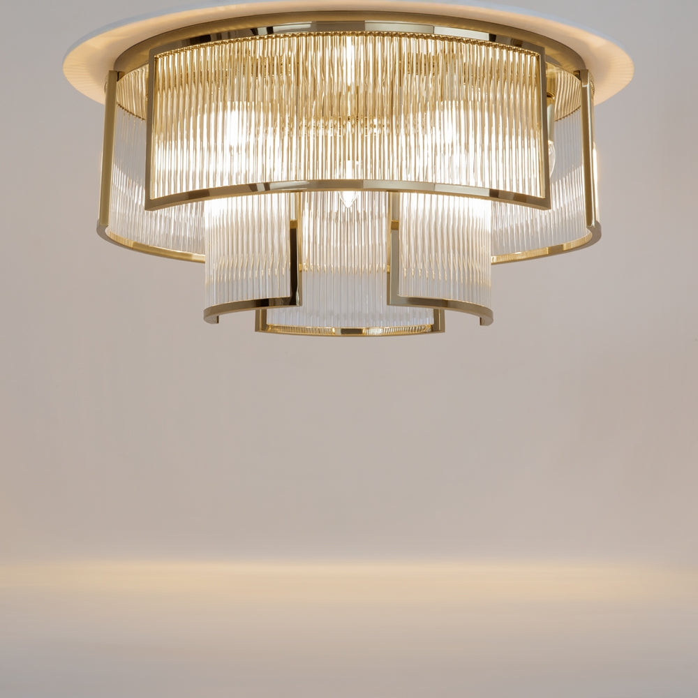 Frame Flush Ceiling Light- Gold