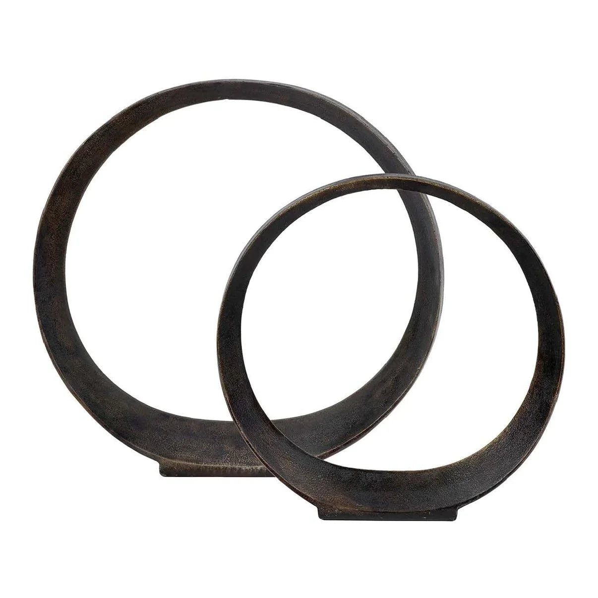 Hoop Decor Set of 2 - Dark Brown Finish