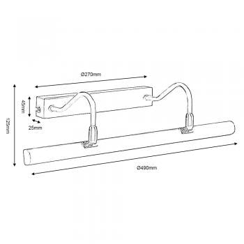 Hallandale Picture Light- Various Finishes