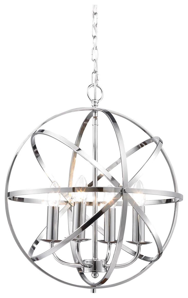 Moda 3/4Lt Centre Ceiling Light - Polished Chrome/Satin Nickel/Matt Brass/Antique Brass Finish