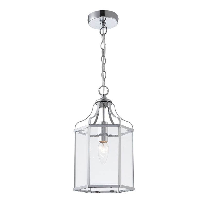 Cambridge Panel Lantern - Polished Chrome
