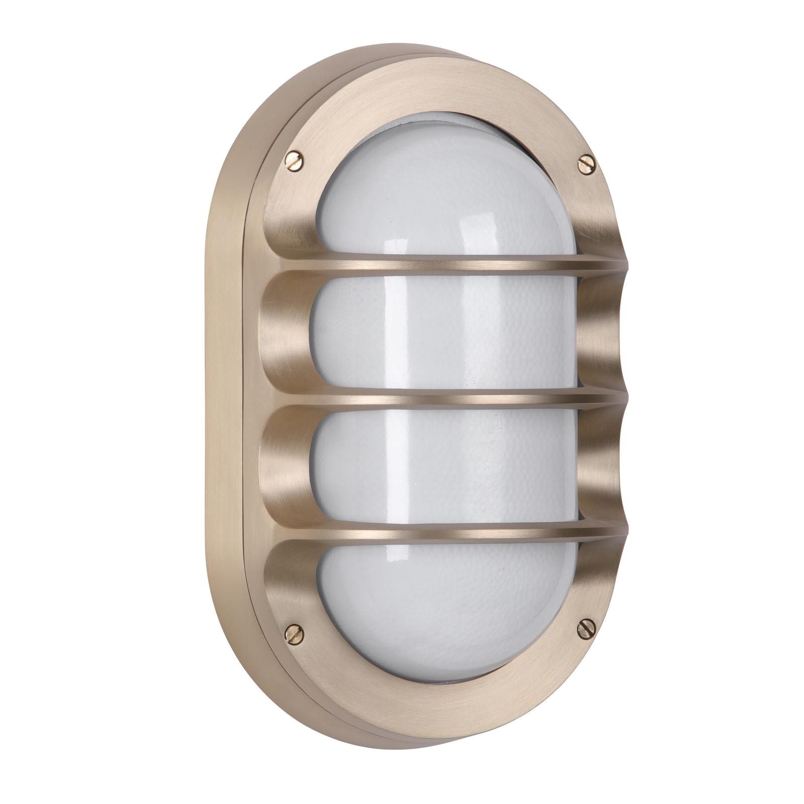 Plymouth Outdoor Wall Light IP64- Antique Brass/ Butter Brass and Opal Glass Finishes