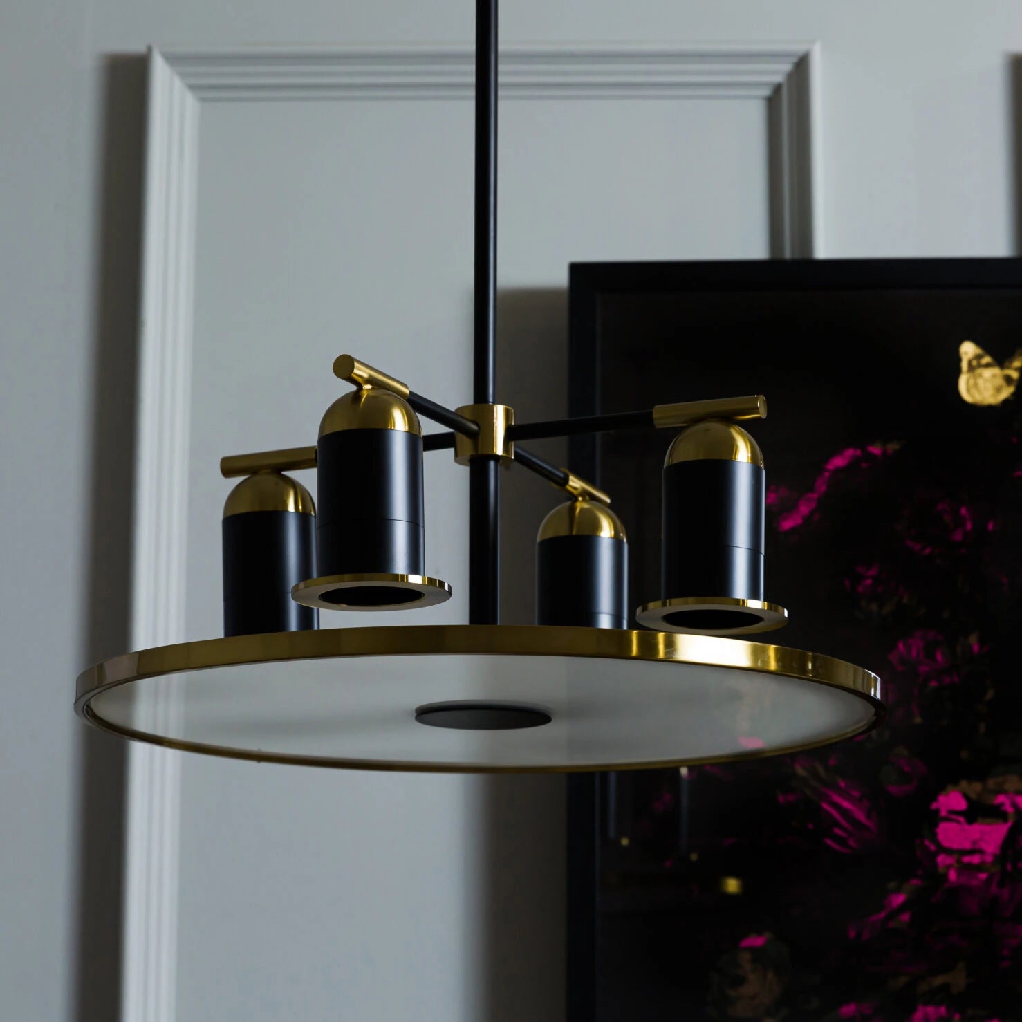 Kiev Chandelier- Black, Brass Finishes