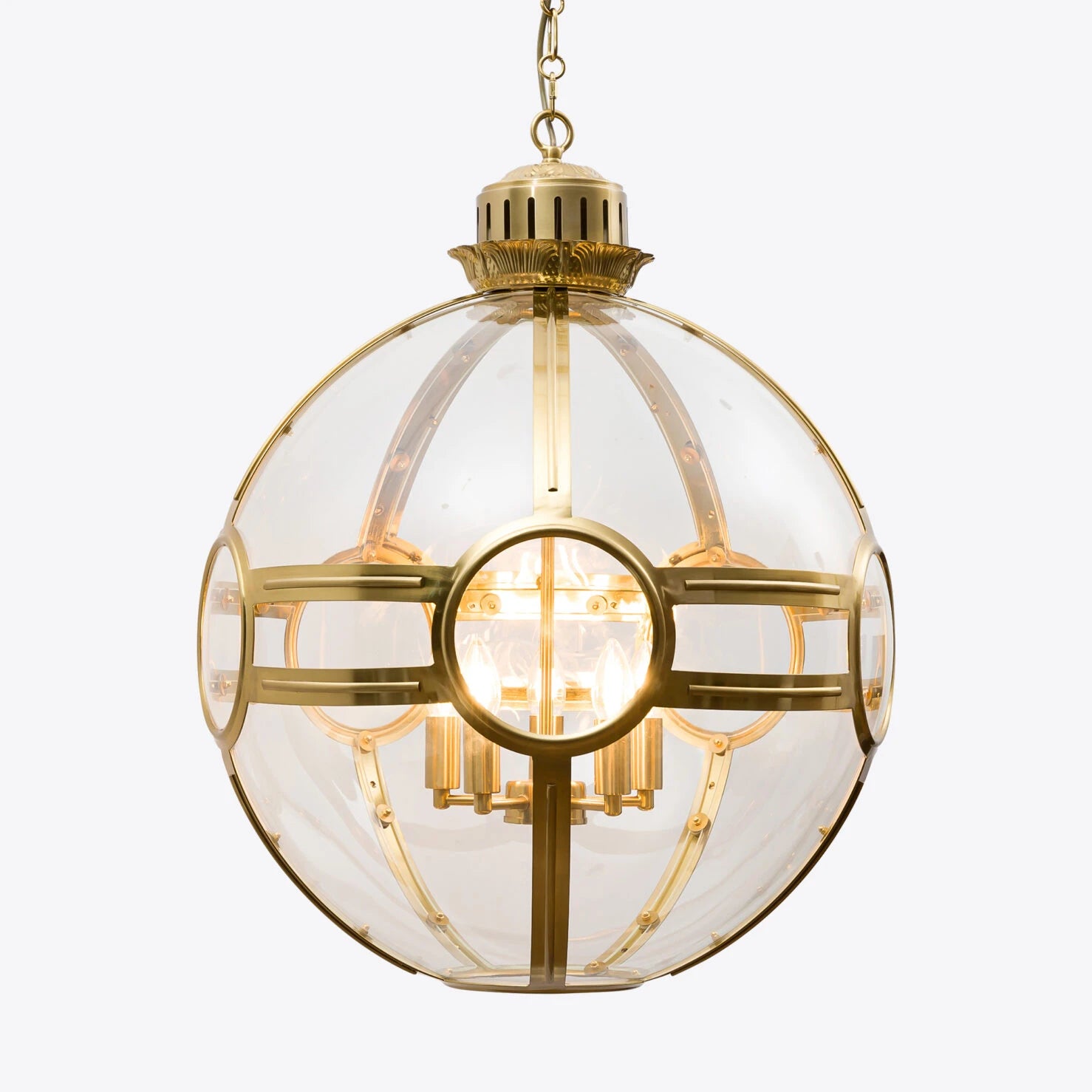 Clyde Globe Lantern- Brass/ Bronze finishes
