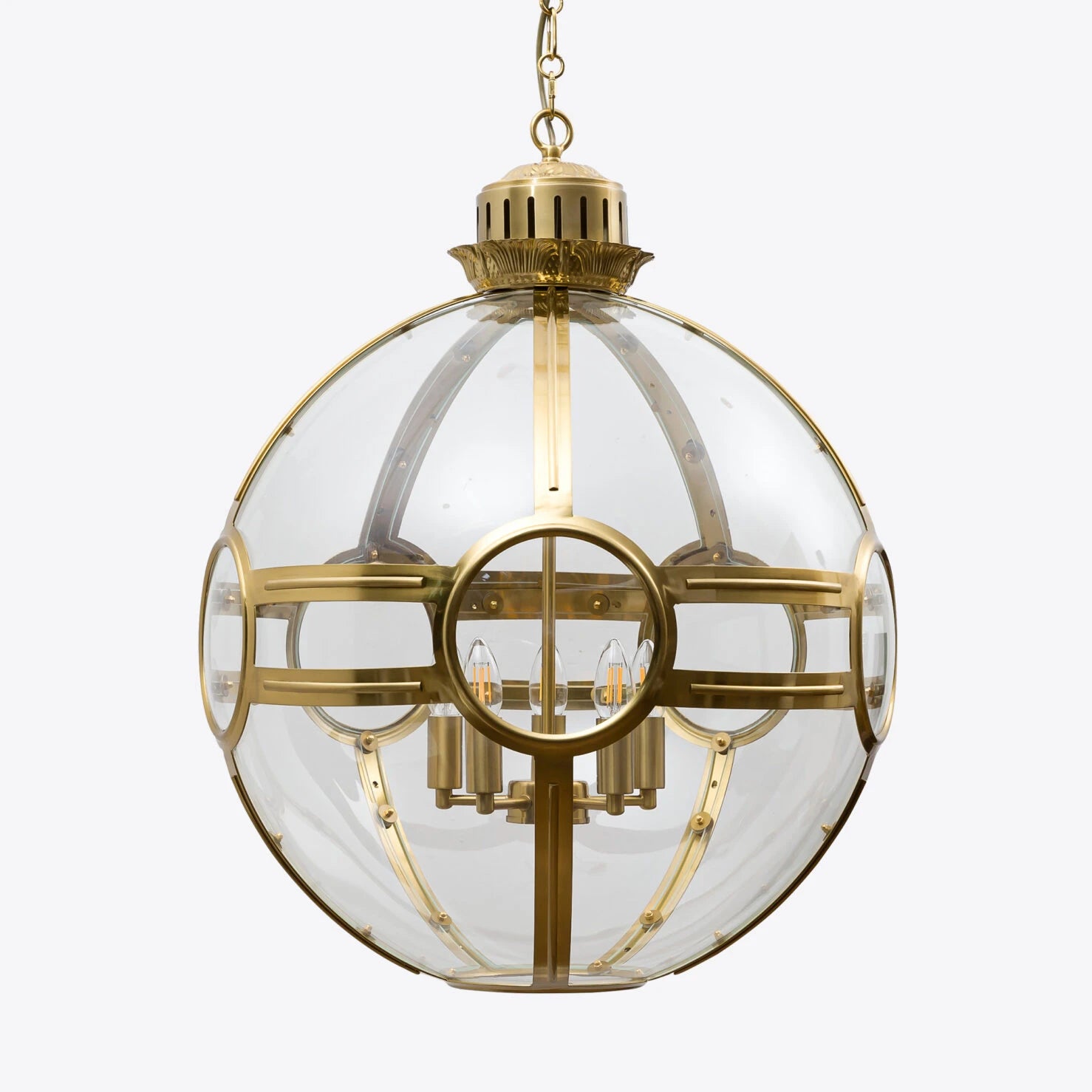 Clyde Globe Lantern- Brass/ Bronze finishes