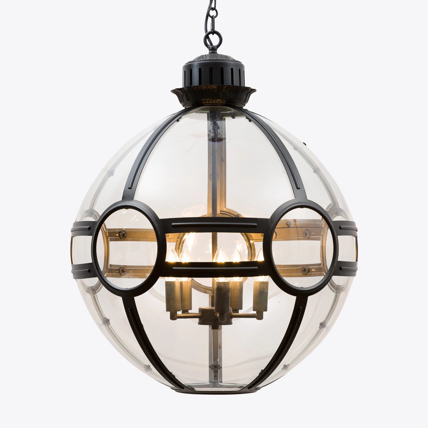 Clyde Globe Lantern- Brass/ Bronze finishes