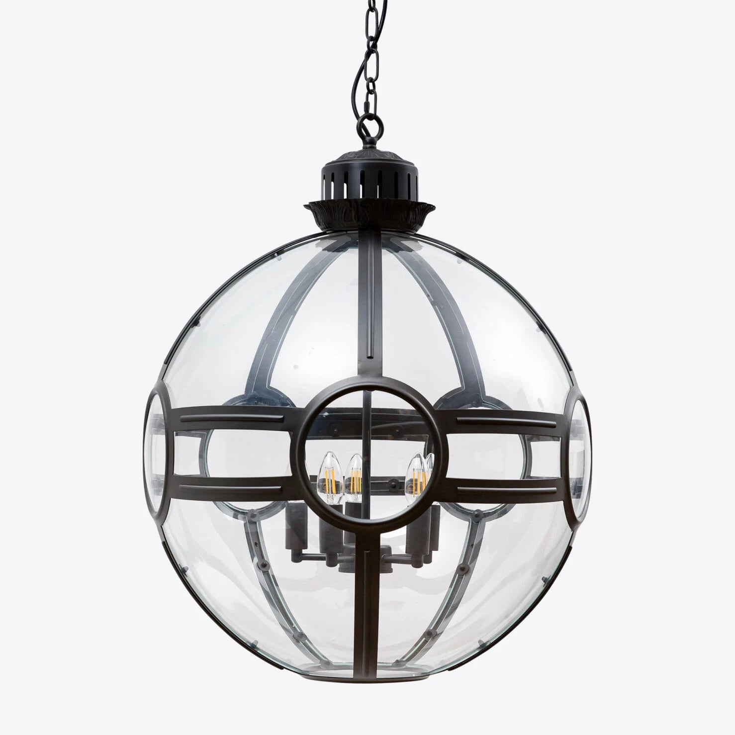 Clyde Globe Lantern- Brass/ Bronze finishes