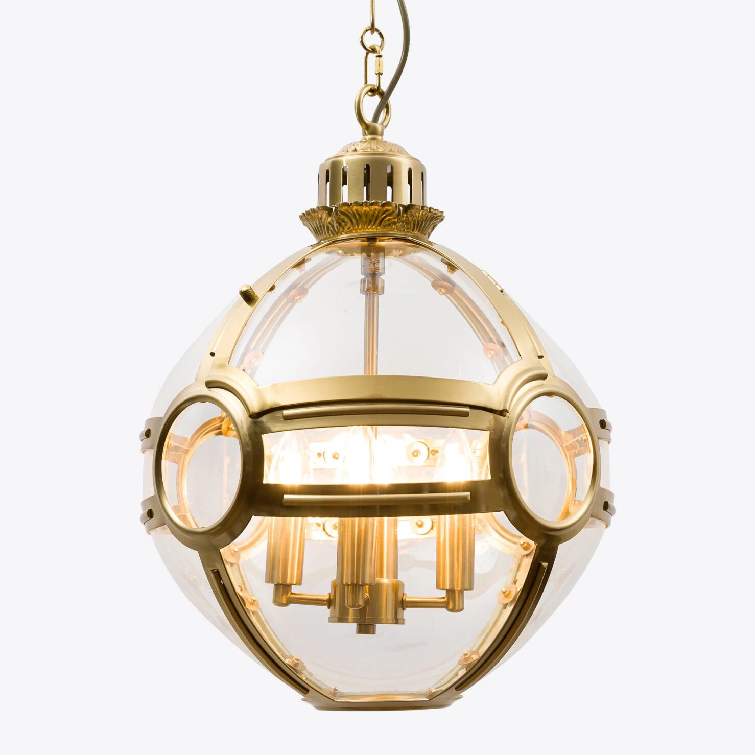 Clyde Globe Lantern- Brass/ Bronze finishes