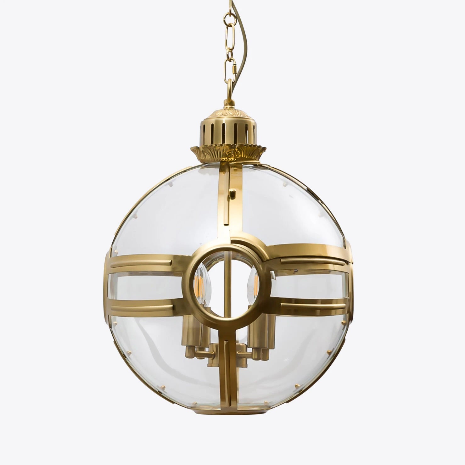 Clyde Globe Lantern- Brass/ Bronze finishes