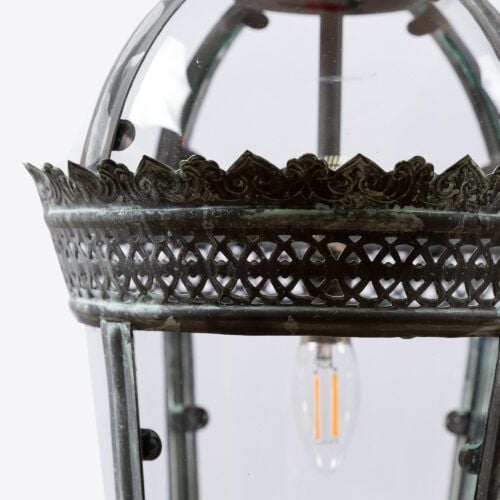 Byron Lantern Bronze Verdigris