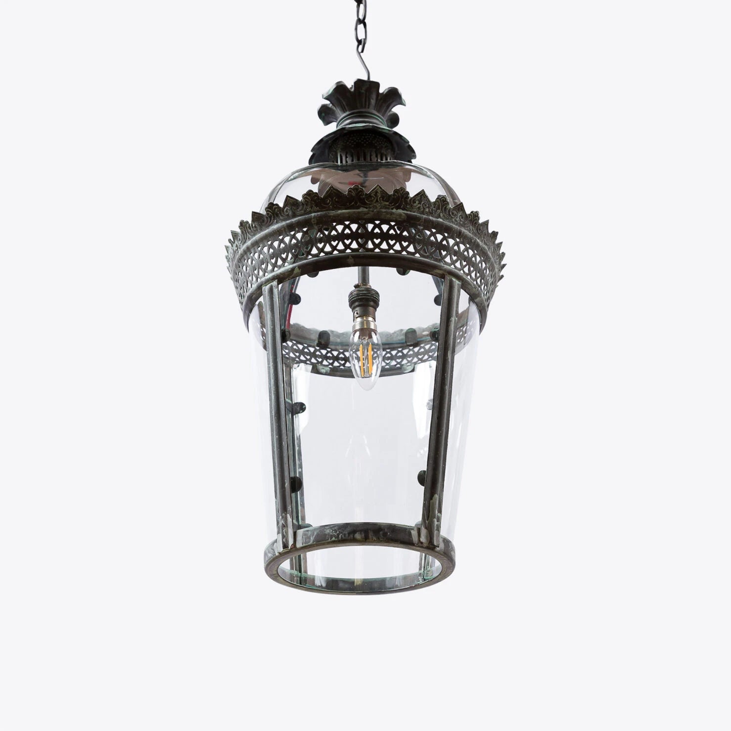 Byron Lantern Bronze Verdigris