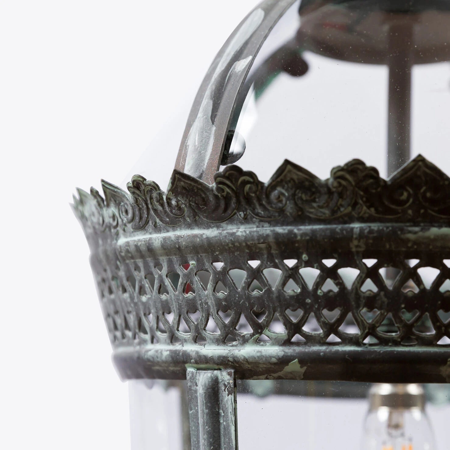 Byron Lantern Bronze Verdigris