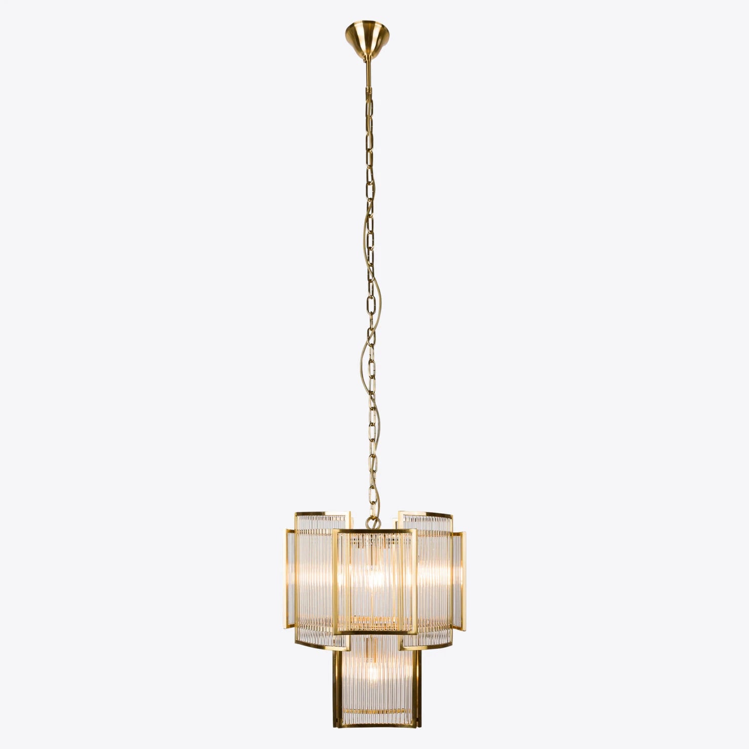 Monte Carlo Piccolo Chandelier- Brass/ Bronze