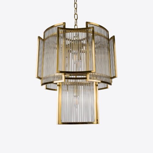 Monte Carlo Piccolo Chandelier- Brass/ Bronze
