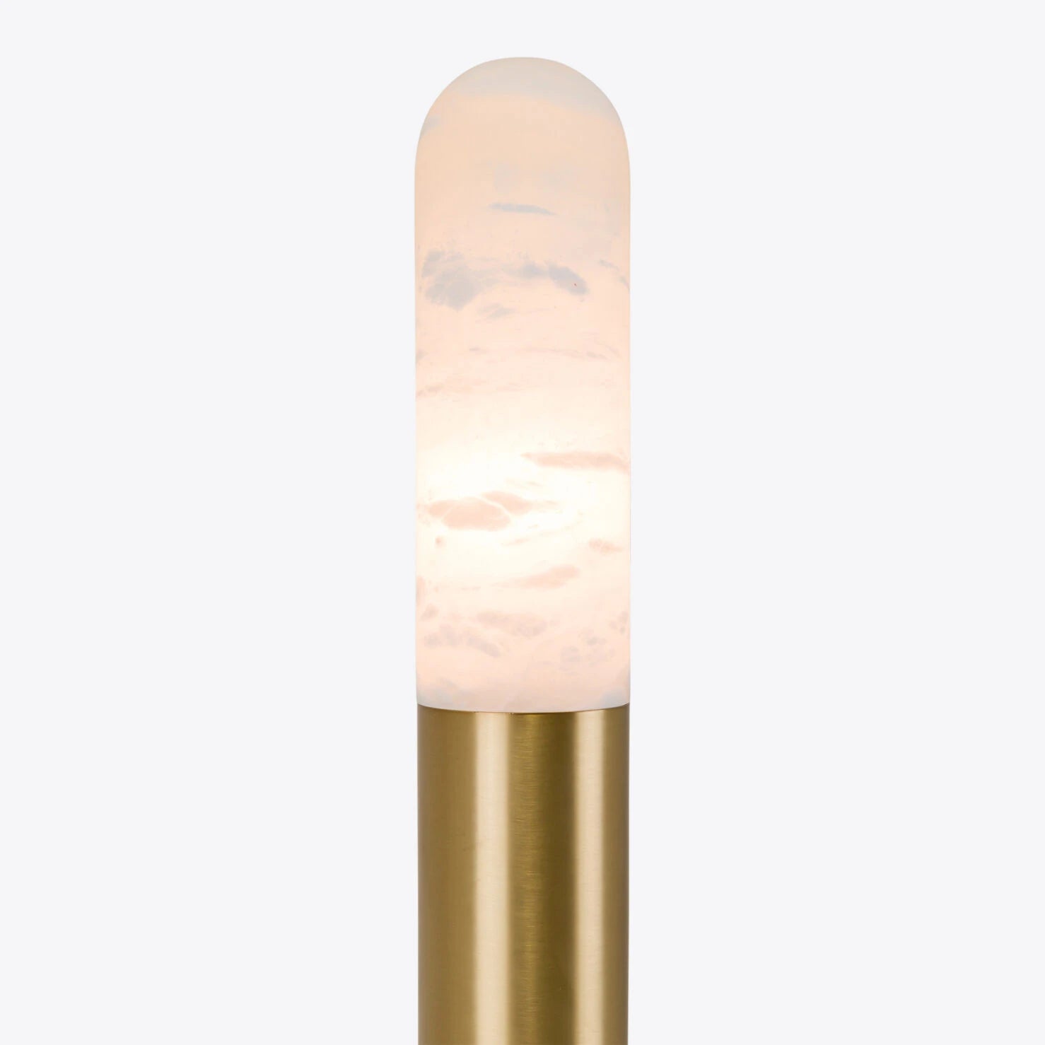 Alabaster and Brass Jaust Floor Lamp
