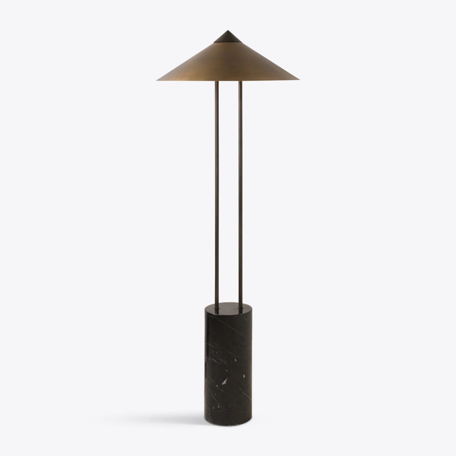 Titan Floor Lamp- Cream/ Black Marble Finishes