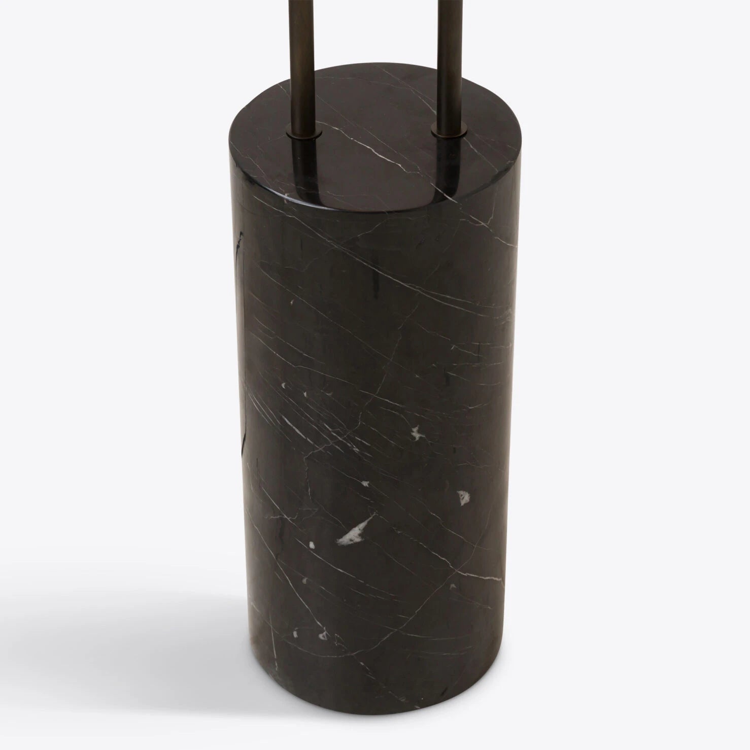 Titan Floor Lamp- Cream/ Black Marble Finishes