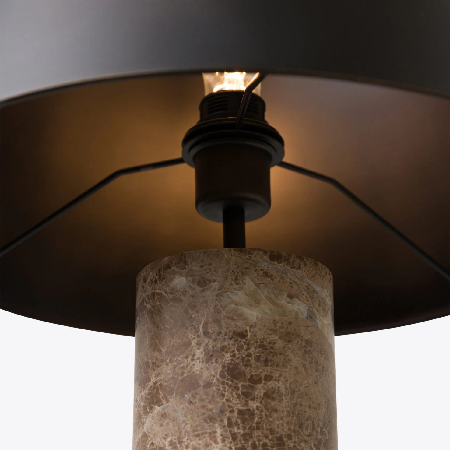 Cusco Marble Table Lamp- Green/ Beige w Various Shades