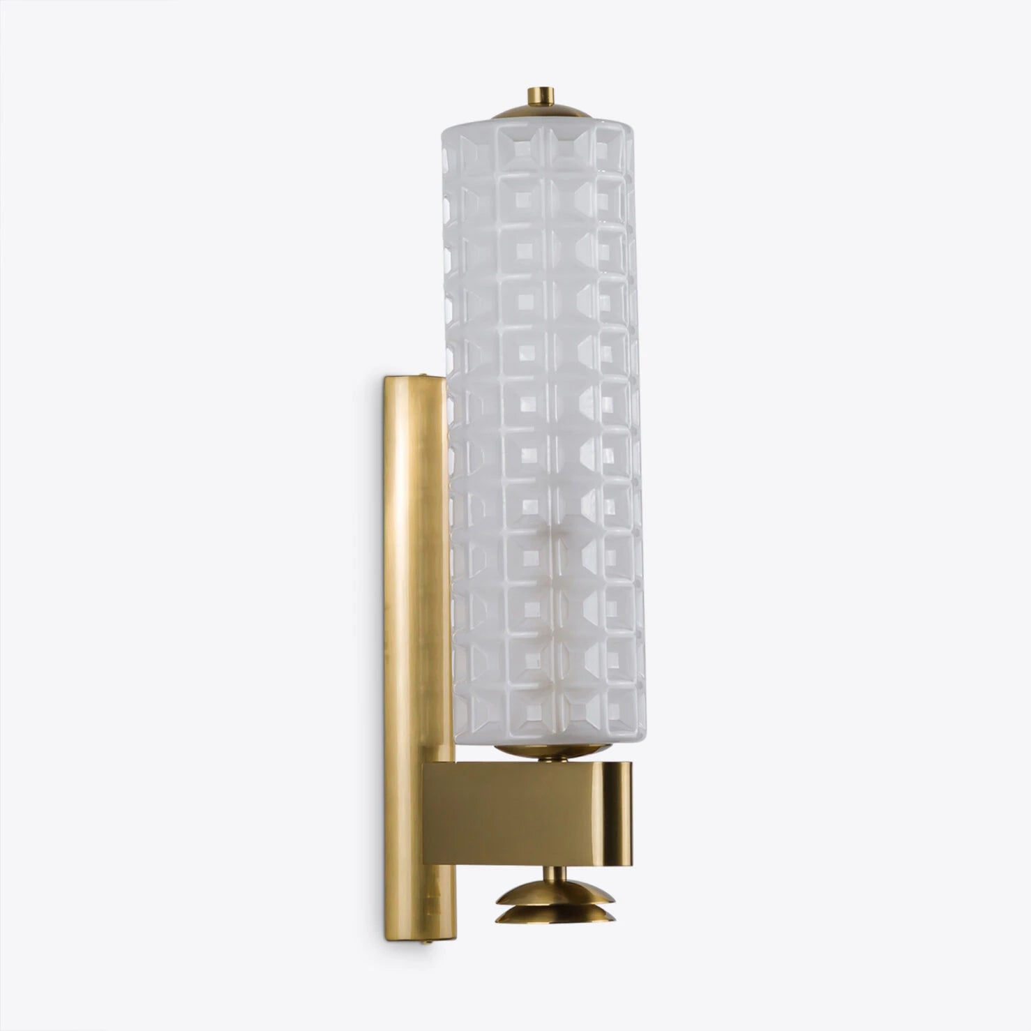 Bristol Brass and Opaline Glass Wall Lamp