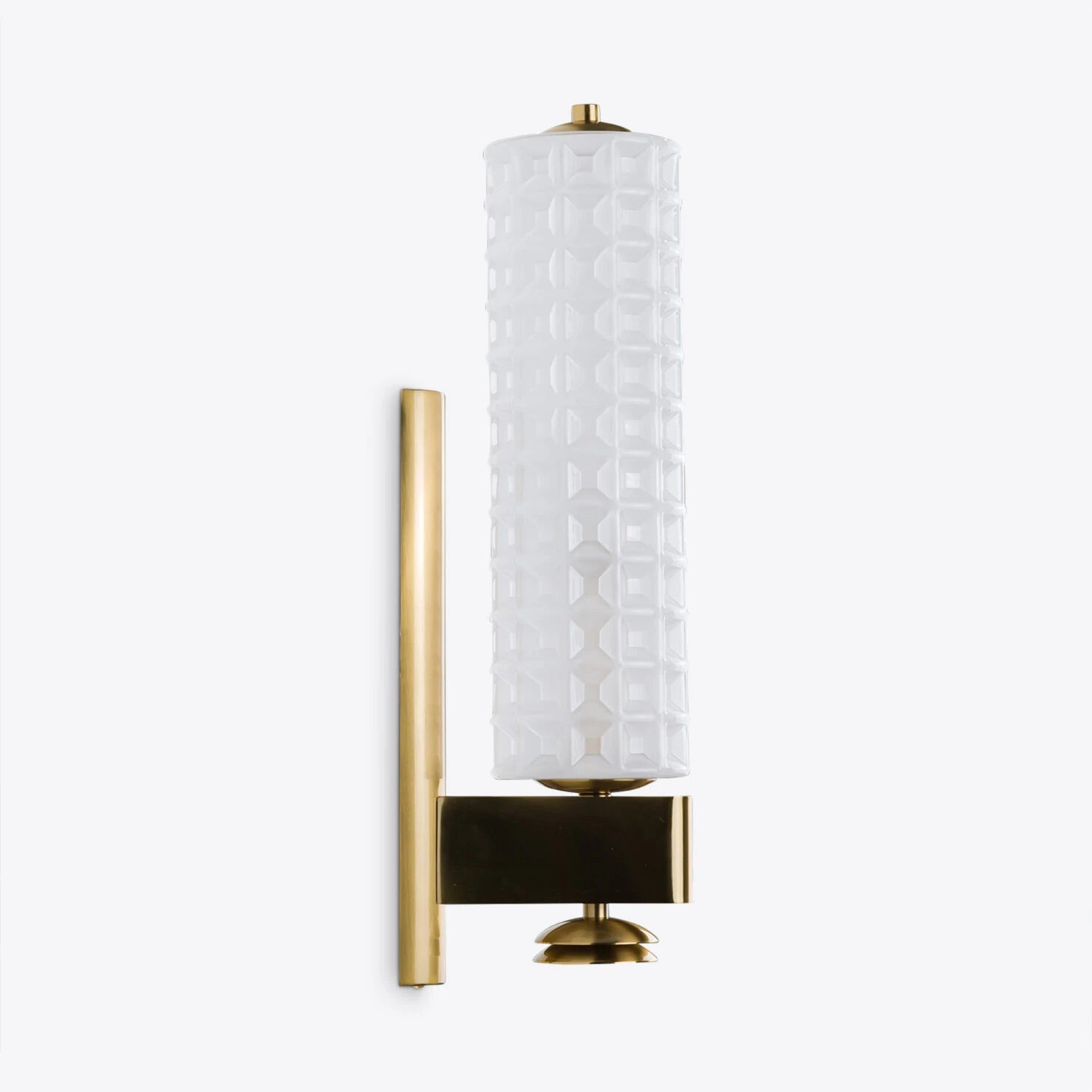 Bristol Brass and Opaline Glass Wall Lamp