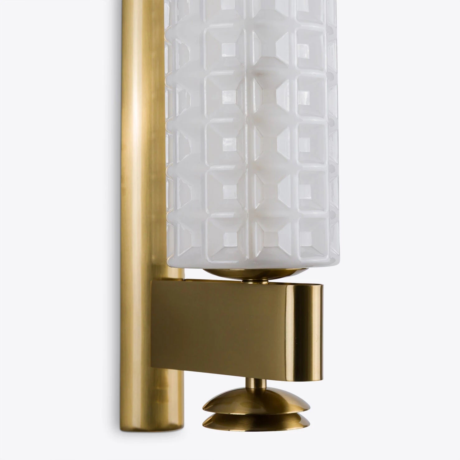 Bristol Brass and Opaline Glass Wall Lamp